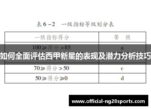 如何全面评估西甲新星的表现及潜力分析技巧